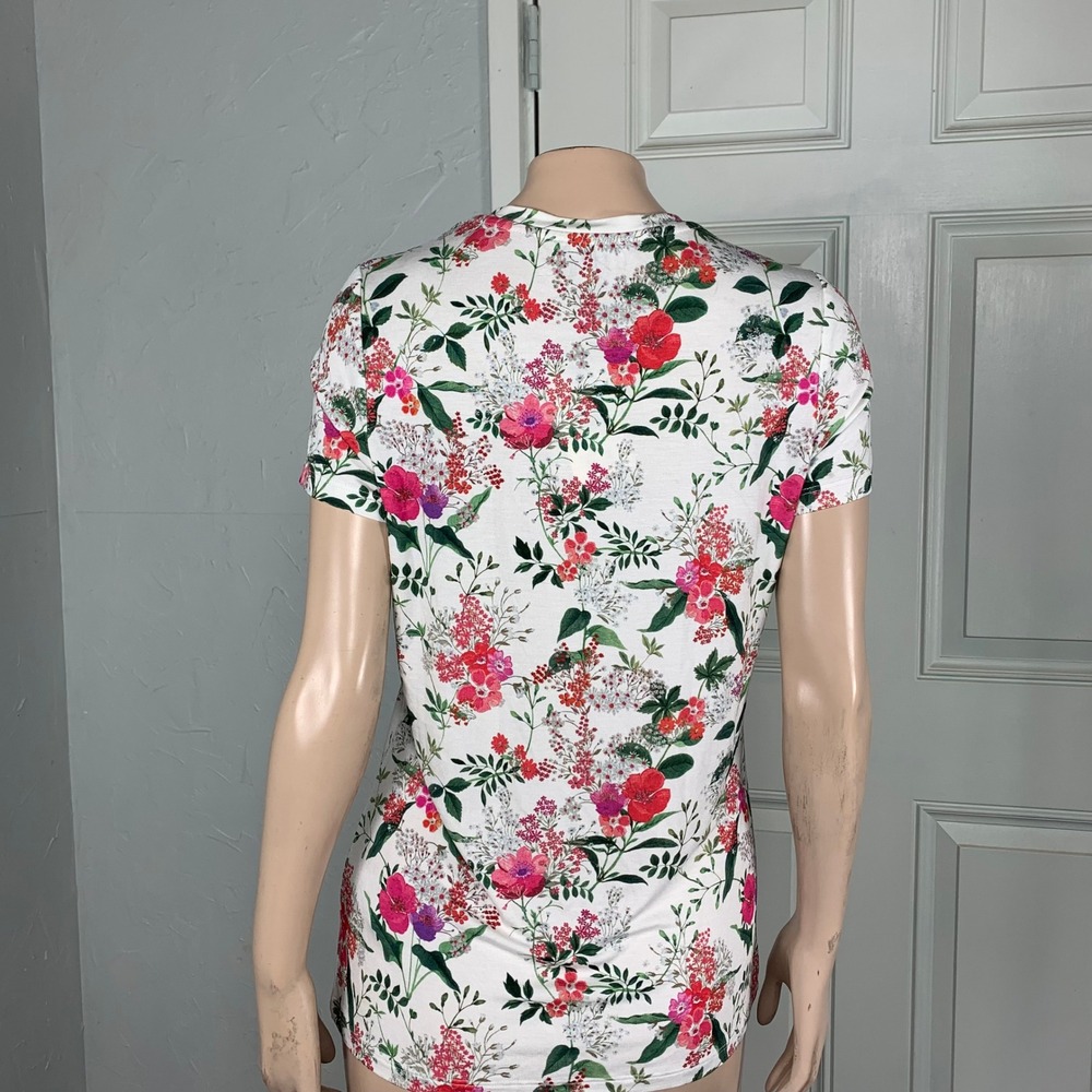 NEW Ted Baker London Women's 3 6 8 Shirt Top Crew neck Career Floral Clari BB2 - Picture 3 of 9